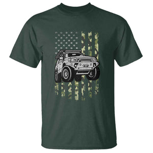 Camouflage American Flag UTV Side By Side SXS Off Road Car T Shirt TS11 Dark Forest Green Print Your Wear