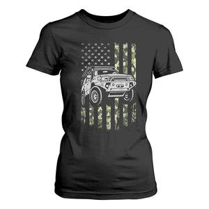 Camouflage American Flag UTV Side By Side SXS Off Road Car T Shirt For Women TS11 Black Print Your Wear