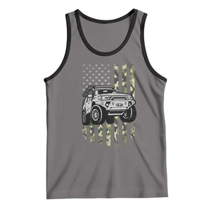 Camouflage American Flag UTV Side By Side SXS Off Road Car Tank Top TS11 Deep Heather Black Print Your Wear