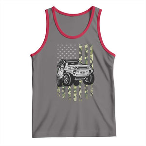 Camouflage American Flag UTV Side By Side SXS Off Road Car Tank Top TS11 Deep Heather Red Print Your Wear