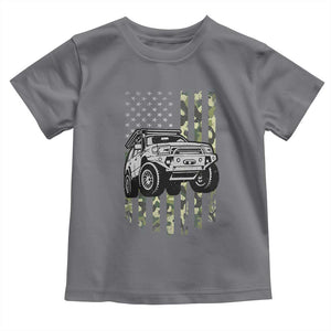 Camouflage American Flag UTV Side By Side SXS Off Road Car Toddler T Shirt TS11 Charcoal Print Your Wear