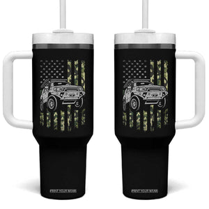 Camouflage American Flag UTV Side By Side SXS Off Road Car Tumbler With Handle TS11 One Size: 40 oz Black Print Your Wear