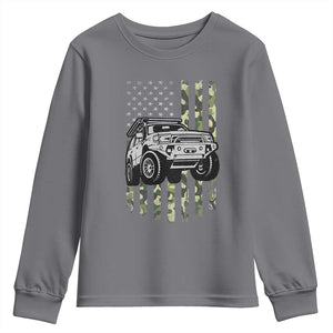 Camouflage American Flag UTV Side By Side SXS Off Road Car Youth Sweatshirt TS11 Charcoal Print Your Wear