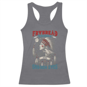 Native American Women Racerback Tank Top Frybread Thighs Skoden Eyes Dreamcatcher TS11 Charcoal Print Your Wear