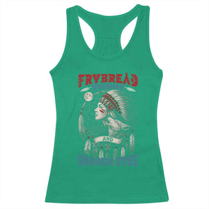 Native American Women Racerback Tank Top Frybread Thighs Skoden Eyes Dreamcatcher TS11 Irish Green Print Your Wear