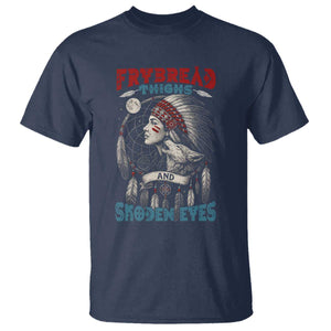 Native American Women T Shirt Frybread Thighs Skoden Eyes Dreamcatcher TS11 Navy Print Your Wear