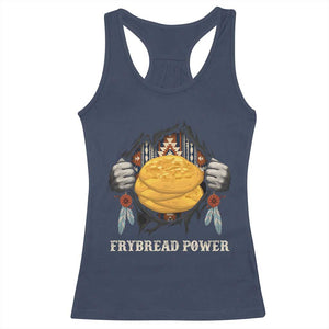 Frybread Power Racerback Tank Top Native American Indian Food TS11 Navy Print Your Wear