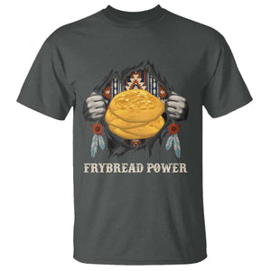 Frybread Power T Shirt Native American Indian Food TS11 Dark Heather Print Your Wear