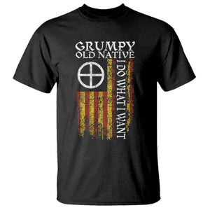 Funny Native American T Shirt Grumpy Old Native I Do What I Want American Flag TS11 Black Print Your Wear