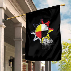 Oglala Lakota Native American Medicine Wheel Feathers Garden Flag TS11 Print Your Wear