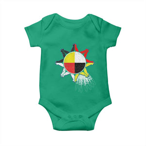 Oglala Lakota Native American Medicine Wheel Feathers Baby Onesie TS11 Irish Green Print Your Wear