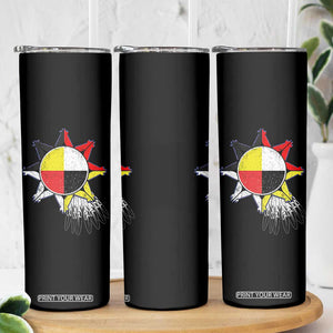 Oglala Lakota Native American Medicine Wheel Feathers Skinny Tumbler TS11 Print Your Wear