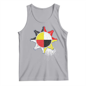 Oglala Lakota Native American Medicine Wheel Feathers Tank Top TS11 Athletic Heather Print Your Wear