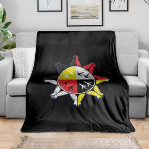 Oglala Lakota Nation Medicine Wheel Native American Throw Blanket TS11 Print Your Wear