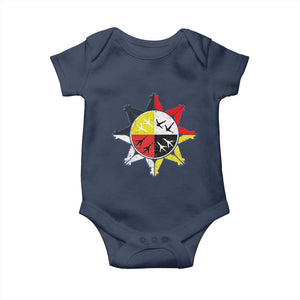Oglala Lakota Nation Medicine Wheel Native American Baby Onesie TS11 Navy Print Your Wear