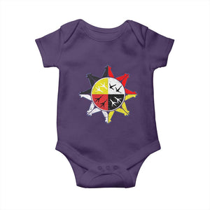 Oglala Lakota Nation Medicine Wheel Native American Baby Onesie TS11 Purple Print Your Wear
