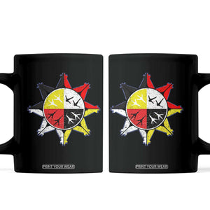 Oglala Lakota Nation Medicine Wheel Native American Coffee Mug TS11 Black Print Your Wear