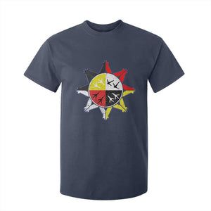 Oglala Lakota Nation Medicine Wheel Native American T Shirt For Kid TS11 Navy Print Your Wear