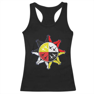 Oglala Lakota Nation Medicine Wheel Native American Racerback Tank Top TS11 Black Print Your Wear