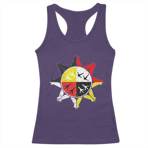Oglala Lakota Nation Medicine Wheel Native American Racerback Tank Top TS11 Purple Print Your Wear