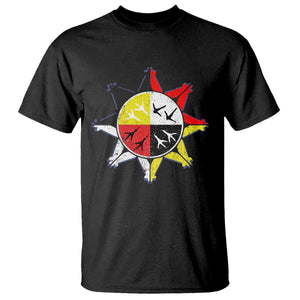 Oglala Lakota Nation Medicine Wheel Native American T Shirt TS11 Black Print Your Wear
