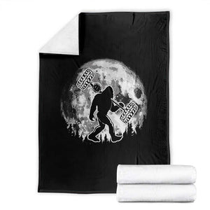 Funny Bigfoot Offroad Car Night Stroll Adventure Throw Blanket TS11 Black Print Your Wear