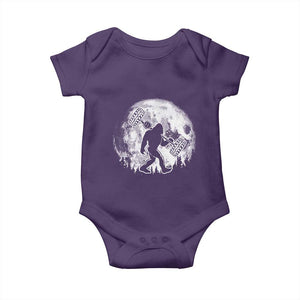 Funny Bigfoot Offroad Car Night Stroll Adventure Baby Onesie TS11 Purple Print Your Wear