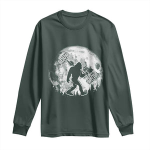 Funny Bigfoot Offroad Car Night Stroll Adventure Long Sleeve Shirt TS11 Dark Forest Green Print Your Wear