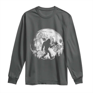 Funny Bigfoot Offroad Car Night Stroll Adventure Long Sleeve Shirt TS11 Dark Heather Print Your Wear