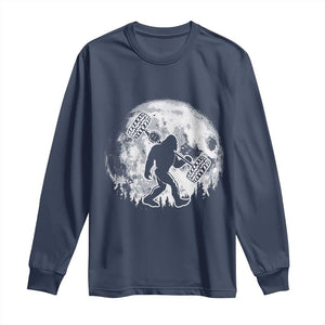 Funny Bigfoot Offroad Car Night Stroll Adventure Long Sleeve Shirt TS11 Navy Print Your Wear