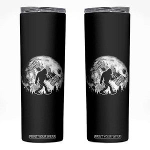 Funny Bigfoot Offroad Car Night Stroll Adventure Skinny Tumbler TS11 Black Print Your Wear