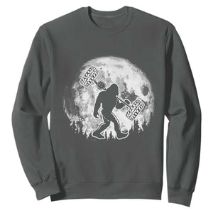 Funny Bigfoot Offroad Car Night Stroll Adventure Sweatshirt TS11 Dark Heather Print Your Wear