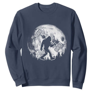 Funny Bigfoot Offroad Car Night Stroll Adventure Sweatshirt TS11 Navy Print Your Wear