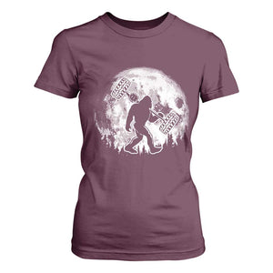 Funny Bigfoot Offroad Car Night Stroll Adventure T Shirt For Women TS11 Maroon Print Your Wear