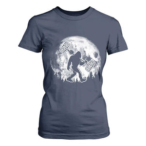 Funny Bigfoot Offroad Car Night Stroll Adventure T Shirt For Women TS11 Navy Print Your Wear