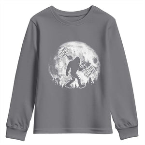 Funny Bigfoot Offroad Car Night Stroll Adventure Youth Sweatshirt TS11 Charcoal Print Your Wear
