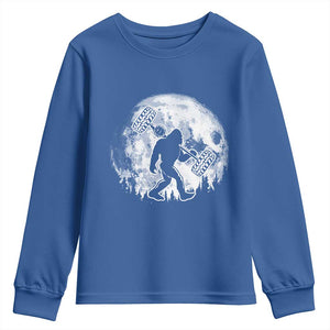 Funny Bigfoot Offroad Car Night Stroll Adventure Youth Sweatshirt TS11 Royal Blue Print Your Wear