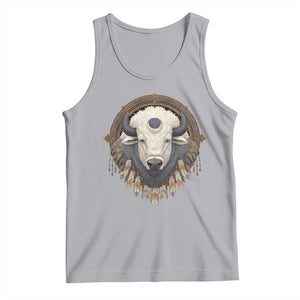 Native American White Buffalo And Eagle Feathers Tank Top TS11 Athletic Heather Print Your Wear