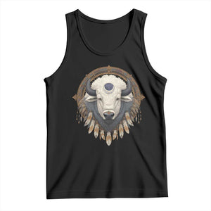Native American White Buffalo And Eagle Feathers Tank Top TS11 Black Print Your Wear