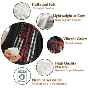 Native American Tomahawk Vintage USA Flag Tribal Tradition Throw Blanket TS11 Print Your Wear