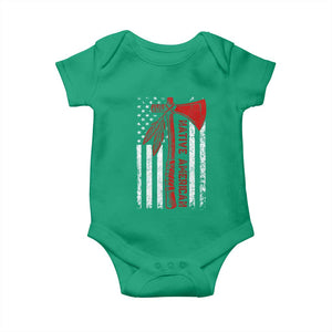 Native American Tomahawk Vintage USA Flag Tribal Tradition Baby Onesie TS11 Irish Green Print Your Wear