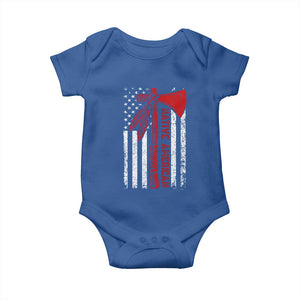 Native American Tomahawk Vintage USA Flag Tribal Tradition Baby Onesie TS11 Royal Blue Print Your Wear