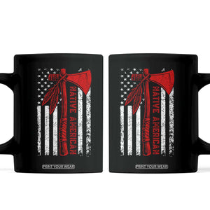 Native American Tomahawk Vintage USA Flag Tribal Tradition Coffee Mug TS11 Black Print Your Wear