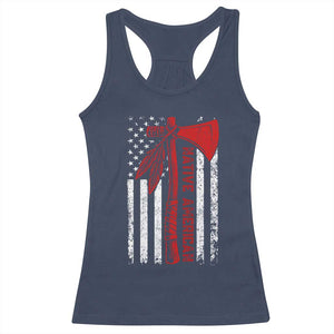 Native American Tomahawk Vintage USA Flag Tribal Tradition Racerback Tank Top TS11 Navy Print Your Wear