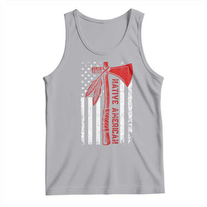 Native American Tomahawk Vintage USA Flag Tribal Tradition Tank Top TS11 Athletic Heather Print Your Wear
