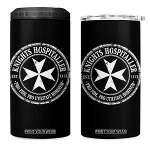 Knights Hospitaller 4 in 1 Can Cooler Tumbler Pro Fide Pro Utilitate Hominum est 1113 Maltese Catholic Christian