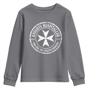 Knights Hospitaller Youth Sweatshirt Pro Fide Pro Utilitate Hominum est 1113 Maltese Catholic Christian