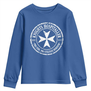 Knights Hospitaller Youth Sweatshirt Pro Fide Pro Utilitate Hominum est 1113 Maltese Catholic Christian