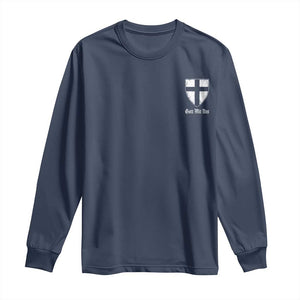 Teutonic Order Flag Cross Gott Mit Uns Long Sleeve Shirt Knight Insignia Arms Shield TS11 Navy Print Your Wear