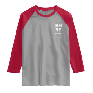 Teutonic Order Flag Cross Gott Mit Uns Raglan Shirt Knight Insignia Arms Shield TS11 Sport Gray Red Print Your Wear